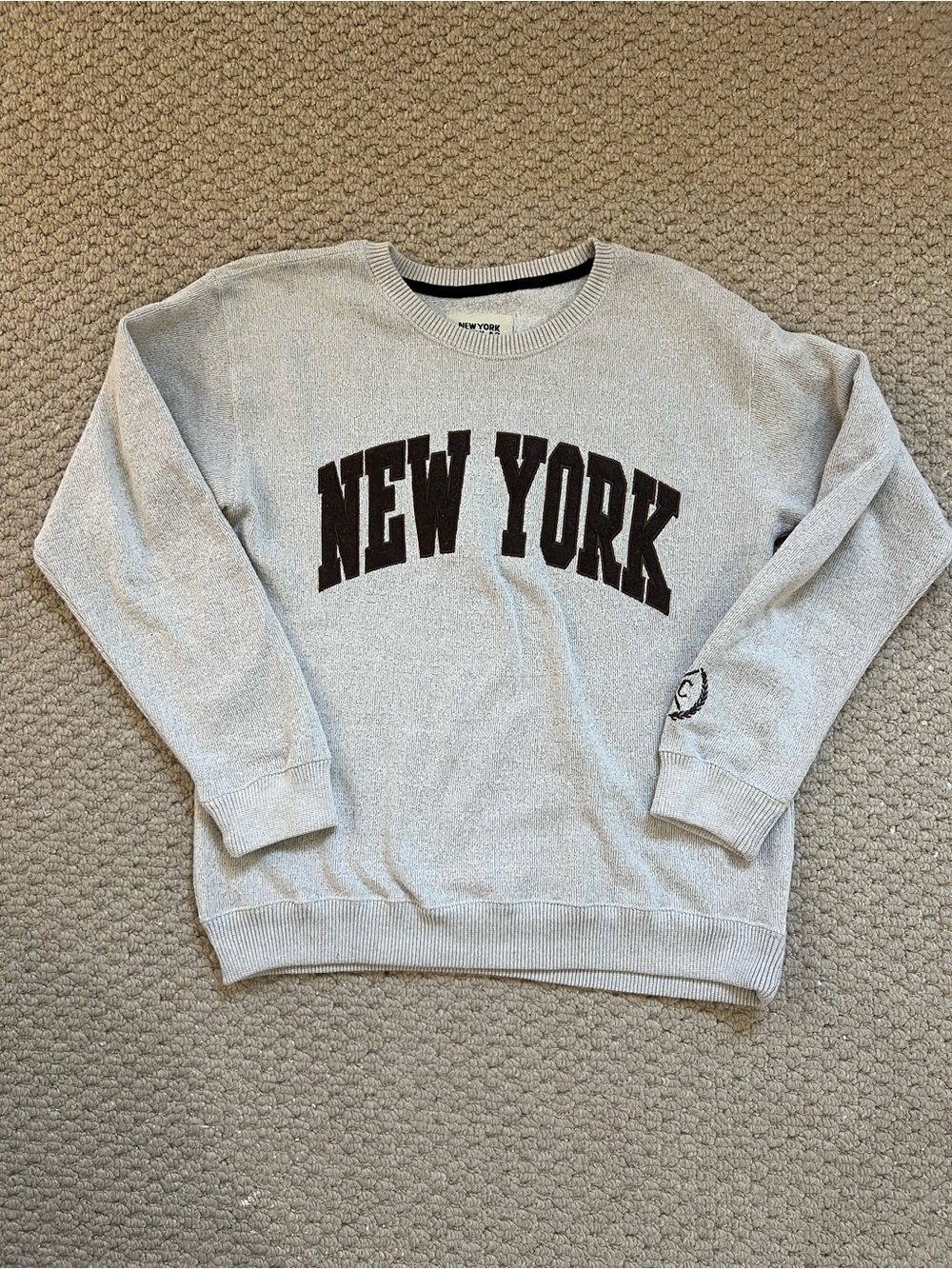 NEW YORK Grey Crewneck Sweatshirt